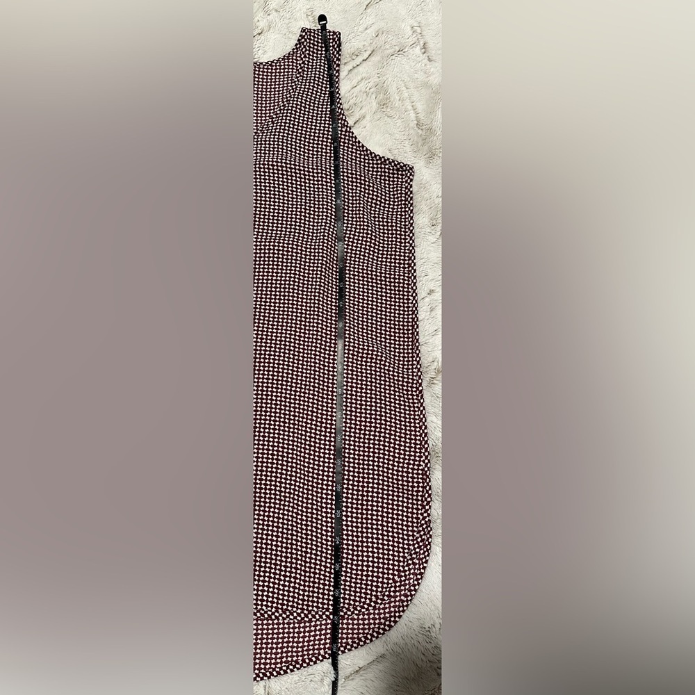 LOFT Maroon Red and White Patterned Tank Top - Picture 3 of 7